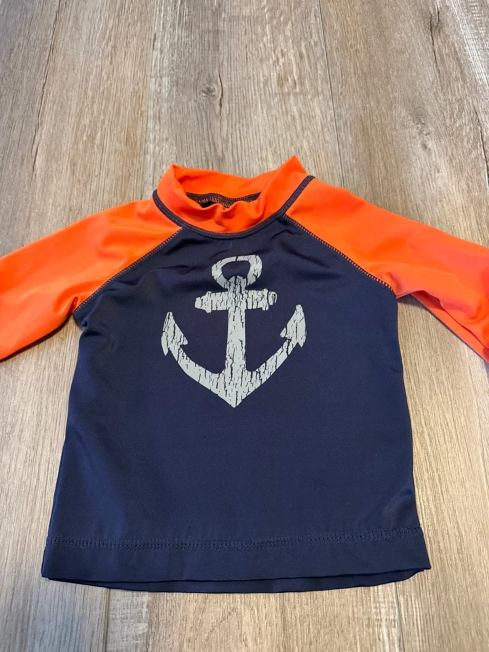 Gymboree Kids Rash Guard Swim Shirt - Navy and Orange
